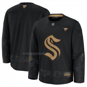 Camiseta Hockey Seattle Kraken 2024 Military Appreciation Negro