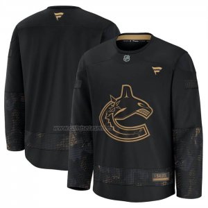 Camiseta Hockey Vancouver Canucks 2024 Military Appreciation Negro