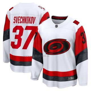 Camiseta Hockey Carolina Hurricanes Andrei Svechnikov Segunda Breakaway Blanco