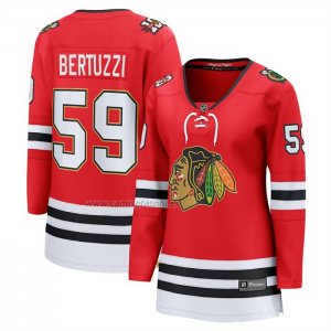 Camiseta Hockey Mujer Chicago Blackhawks Tyler Bertuzzi Centennial Breakaway Rojo