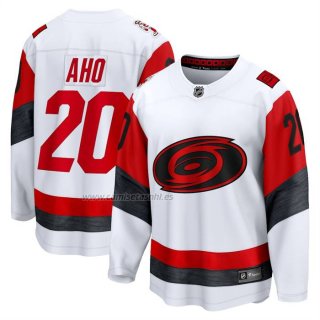Camiseta Hockey Carolina Hurricanes Sebastian Aho Primera Breakaway Blanco