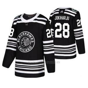 Camiseta Chicago Blackhawks Henri Jokiharju Winter Classic Adidas Negro