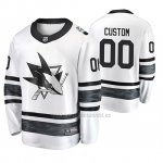 Camiseta San Jose Sharks Personalizada 2019 All Star Blanco