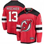 Camiseta Hockey Nino New Jersey Devils Nico Hischier Primera Breakaway Rojo