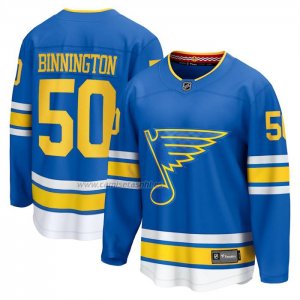 Camiseta Hockey St Louis Blues Jordan Binnington Primera Breakaway Azul Camiseta Hockey St Louis Blues Jordan Binnington Primera Breakaway Azul