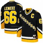 Camiseta Hockey Pittsburgh Penguins Mario Lemieux Mitchell & Ness 1992-93 Azul Line Negro