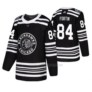 Camiseta Chicago Blackhawks Alexandre Fortin Winter Classic Adidas Negro