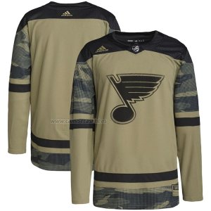 Camiseta Hockey St. Louis Blues Military Appreciation Team Autentico Practice Camuflaje