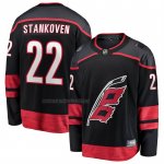 Camiseta Hockey Carolina Hurricanes Logan Stankoven Primera Breakaway Negro