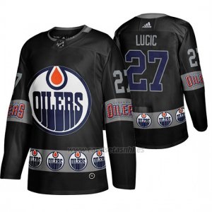 Camiseta Edmonton Oilers Milan Lucic Breakaway Negro