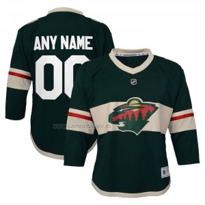 Camiseta Hockey Nino Minnesota Wild Primera Replica Personalizada Verde