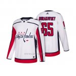 Camiseta Washington Capitals Andre Burakovsky 2018 Season Centennial Patch Team Road Blanco