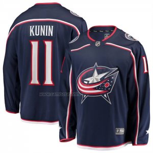 Camiseta Hockey Columbus Blue Jackets Luke Kunin Primera Breakaway Azul