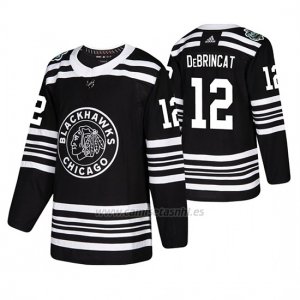 Camiseta Chicago Blackhawks Alex Debrincat Winter Classic Adidas Negro