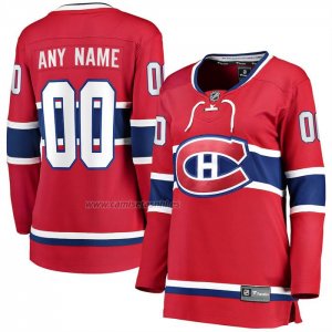 Camiseta Hockey Mujer Montreal Canadiens Primera Breakaway Personalizada Rojo