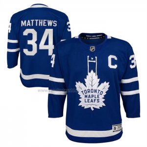 Camiseta Hockey Nino Toronto Maple Leafs Auston Matthews Primera Premier Azul