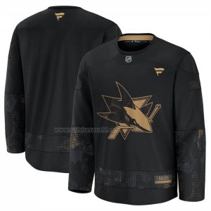 Camiseta Hockey San Jose Sharks 2024 Military Appreciation Negro