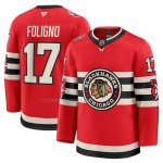 Camiseta Hockey Chicago Blackhawks Nick Foligno 2025 Winter Classic Premium Rojo