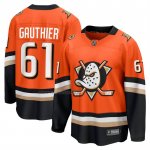 Camiseta Hockey Anaheim Ducks Cutter Gauthier Primera Breakaway Naranja