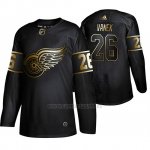 Camiseta Detroit Red Wings Thomas Vanek Golden Edition Autentico Negro