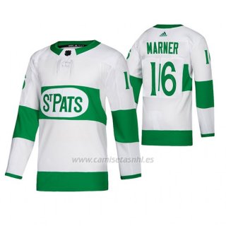 Camiseta Toronto St. Patricks Mitch Marner Road Adidas Blanco