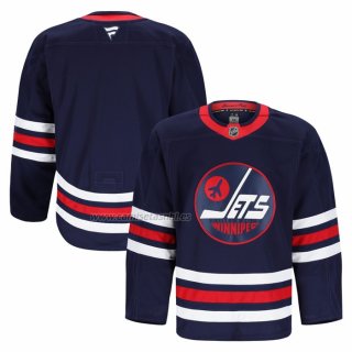 Camiseta Hockey Winnipeg Jets Alterno Autentico Pro Azul Marino