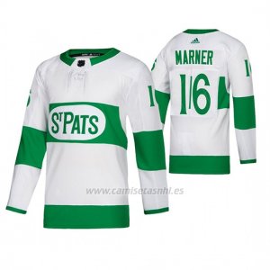 Camiseta Toronto St. Patricks Mitch Marner Road Adidas Blanco