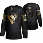 Camiseta Pittsburgh Penguins Brandon Tanev Golden Edition Autentico Negro