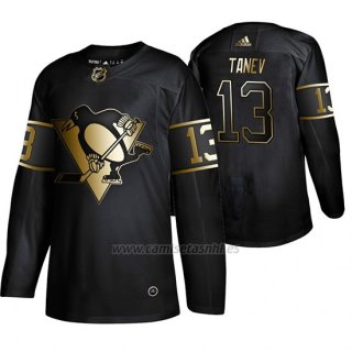 Camiseta Pittsburgh Penguins Brandon Tanev Golden Edition Autentico Negro