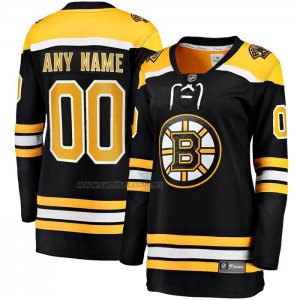 Camiseta Hockey Mujer Boston Bruins Primera Breakaway Personalizada Negro Camiseta Hockey Mujer Boston Bruins Primera Breakaway Personalizada Negro