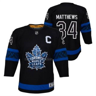 Camiseta Hockey Nino Toronto Maple Leafs Auston Matthews Alterno Premier Negro