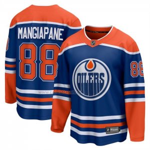 Camiseta Hockey Edmonton Oilers Andrew Mangiapane Primera Breakaway Azul Camiseta Hockey Edmonton Oilers Andrew Mangiapane Primera Breakaway Azul