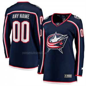 Camiseta Hockey Mujer Columbus Blue Jackets Primera Breakaway Personalizada Azul