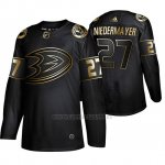 Camiseta Anaheim Ducks Scott Niedermayer Golden Edition Retired Jugador Autentico Negro