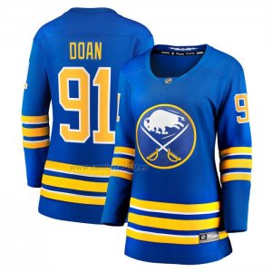 Camiseta Hockey Mujer Buffalo Sabres Josh Doan Primera Breakaway Azul