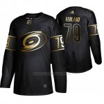 Camiseta Carolina Hurricanes Micheal Ferland Golden Edition Autentico Negro