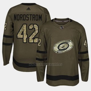Camiseta Carolina Hurricanes Joakim Nordstrom Camo Salute To Service