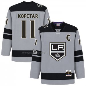 Camiseta Hockey Los Angeles Kings Anze Kopitar 2016-17 Captain Patch Power Play Gris