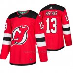 Camiseta New Jersey Devils Nico Hischier Primera Adidas Rojo
