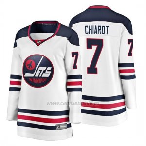Camiseta Mujer Winnipeg Jets Ben Chiarot Heritage Breakaway Blanco