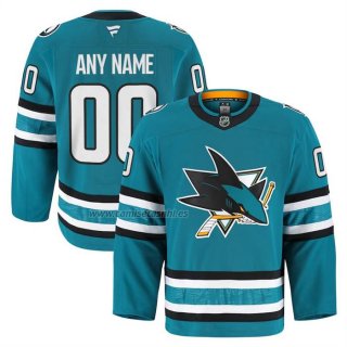 Camiseta Hockey San Jose Sharks Autentico Pro Personalizada Azul