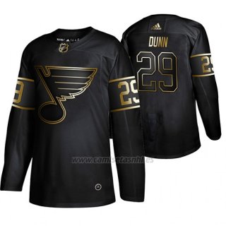 Camiseta St. Louis Blues Vince Dunn Golden Edition Autentico Negro