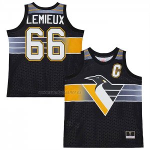 Camiseta Hockey Pittsburgh Penguins Mario Lemieux Maxxed Out Fashion Negro Camiseta Hockey Pittsburgh Penguins Mario Lemieux Maxxed Out Fashion Negro